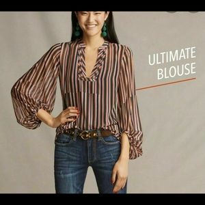 Cabi Large Ultimate Blouse L #5519 stripe multicolor